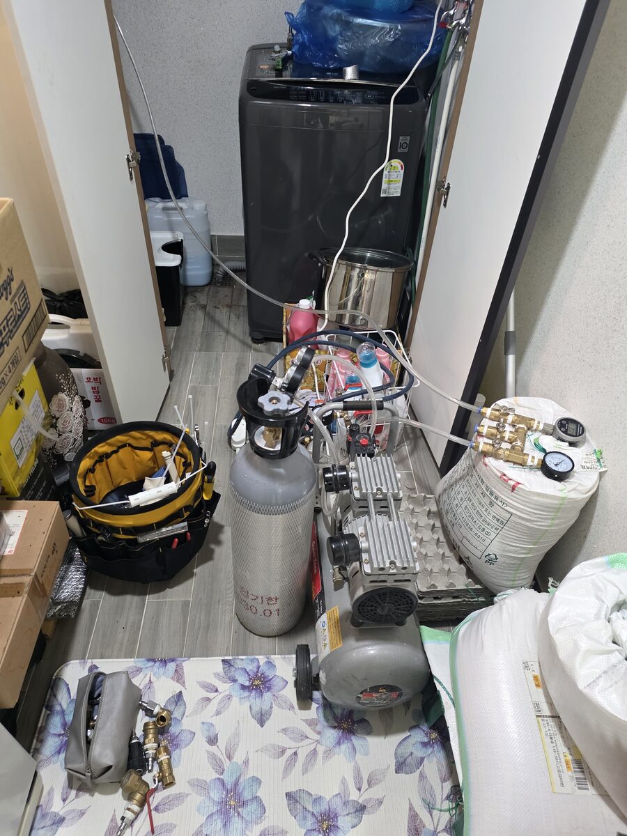 고촌읍 빌라 다용도실 압력테스트 장비 설치