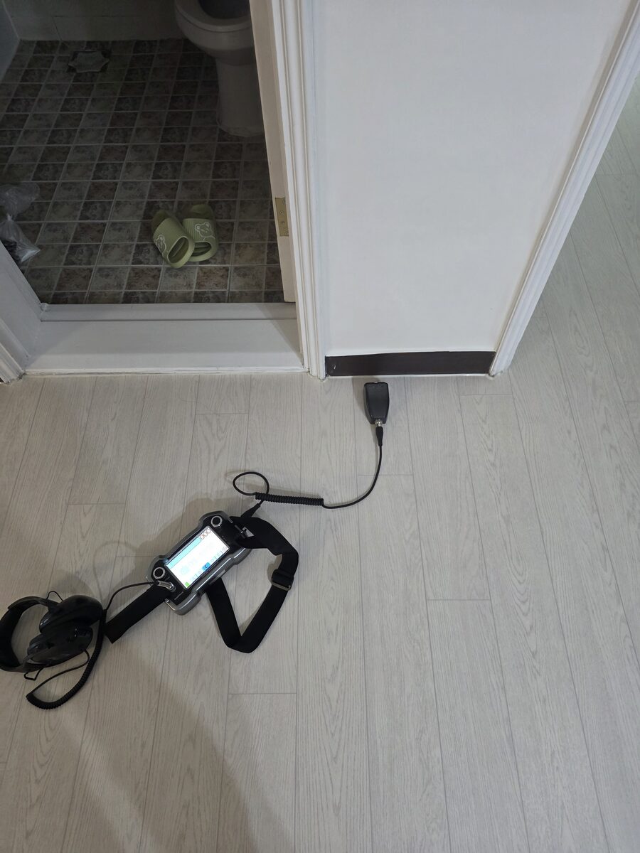청음 누수탐지 장비로 위치 탐지